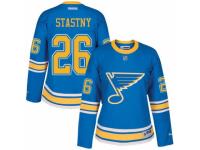 Women's Reebok St. Louis Blues #26 Paul Stastny Premier Blue 2017 Winter Classic NHL Jersey