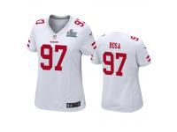 Women's San Francisco 49ers Nick Bosa White Super Bowl LIV Game Jersey