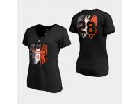 Women's San Francisco Giants 2019 Spring Training #28 Black Buster Posey V-Neck T-Shirt