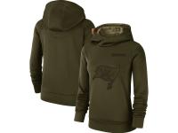 Women's Tampa Bay Buccaneers Nike Olive Salute to Service Team Logo Performance Pullover Hoodie