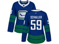 Women's Vancouver Canucks #59 Tim Schaller Royal Blue Alternate Hockey Jersey
