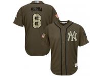 Yankees #8 Yogi Berra Green Salute to Service Stitched Baseball Jersey
