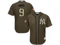 Yankees #9 Roger Maris Green Salute to Service Stitched Baseball Jersey