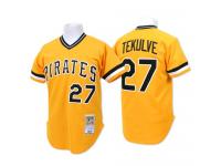 Yellow Throwback Kent Tekulve Men #27 Mitchell And Ness MLB Pittsburgh Pirates Jersey