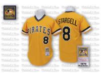 Yellow Throwback Willie Stargell Men #8 Mitchell And Ness MLB Pittsburgh Pirates Jersey