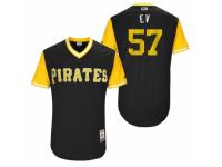Youth 2017 Little League World Series Pittsburgh Pirates Trevor Williams #57 EV Black Jersey