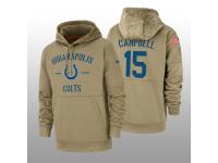 Youth 2019 Salute to Service Parris Campbell Colts Tan Sideline Therma Hoodie Indianapolis Colts