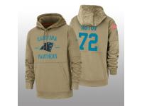 Youth 2019 Salute to Service Taylor Moton Panthers Tan Sideline Therma Hoodie Carolina Panthers