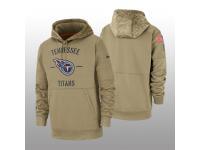 Youth 2019 Salute to Service Titans Tan Sideline Therma Hoodie Tennessee Titans