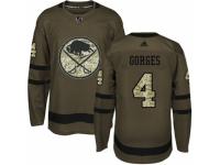 Youth Adidas Buffalo Sabres #4 Josh Gorges Green Salute to Service NHL Jersey