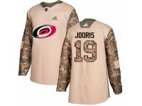 Youth Adidas Carolina Hurricanes #19 Josh Jooris Camo Veterans Day Practice NHL Jersey