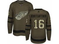 Youth Adidas Detroit Red Wings #16 Vladimir Konstantinov Green Salute to Service NHL Jersey