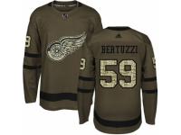 Youth Adidas Detroit Red Wings #59 Tyler Bertuzzi Green Salute to Service NHL Jersey