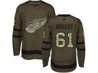 Youth Adidas Detroit Red Wings #61 Xavier Ouellet Green Salute to Service NHL Jersey