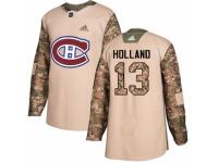 Youth Adidas Montreal Canadiens #13 Peter Holland Camo Veterans Day Practice NHL Jersey