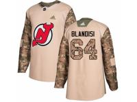 Youth Adidas New Jersey Devils #64 Joseph Blandisi Camo Veterans Day Practice NHL Jersey