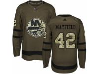 Youth Adidas New York Islanders #42 Scott Mayfield Green Salute to Service NHL Jersey