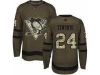 Youth Adidas Pittsburgh Penguins #24 Jarred Tinordi Green Salute to Service NHL Jersey