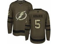 Youth Adidas Tampa Bay Lightning #5 Dan Girardi Green Salute to Service NHL Jersey