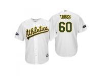 Youth Athletics 2018 Postseason Home White Andrew Triggs Cool Base Jersey