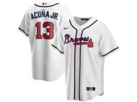 Youth Atlanta Braves Ronald Acuna Jr. Nike White Home 2020 Player Jersey