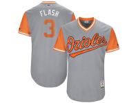 Youth Baltimore Orioles Ryan Flaherty Flash Majestic Gray 2017 Players Weekend Jersey