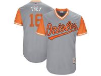 Youth Baltimore Orioles Trey Mancini Trey Majestic Gray 2017 Players Weekend Jersey