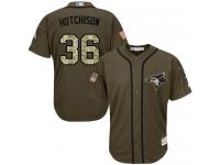 Youth Blue Jays #36 Drew Hutchison Green Salute to Service Stitched Baseball Jersey