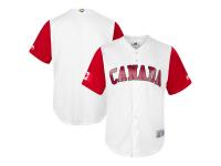 Youth Canada Baseball Majestic White-Red 2017 World Baseball Classic Cool Base Team Jersey