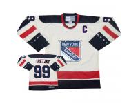 Youth CCM New York Rangers #99 Wayne Gretzky White Authentic Throwback NHL Jersey