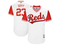 Youth Cincinnati Reds Adam Duvall Duvy Majestic White 2017 Players Weekend Jersey