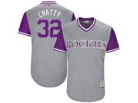 Youth Colorado Rockies Tyler Chatwood Chatty Majestic Gray 2017 Players Weekend Jersey
