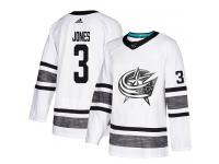 Youth Columbus Blue Jackets #3 Seth Jones Adidas White Authentic 2019 All-Star NHL Jersey