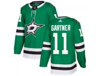 Youth Dallas Stars #11 Mike Gartner adidas Kelly Green Authentic Jersey