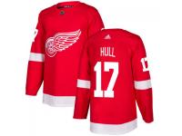 Youth Detroit Red Wings #17 Brett Hull adidas Red Authentic Jersey