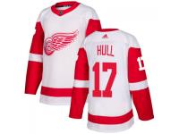 Youth Detroit Red Wings #17 Brett Hull adidas White Authentic Jersey