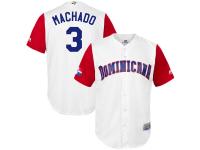 Youth Dominican Republic Baseball Manny Machado Majestic White 2017 World Baseball Classic Jersey