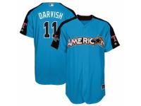 Youth Majestic Texas Rangers #11 Yu Darvish Blue American League 2017 MLB All-Star MLB Jersey