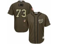 Youth Majestic Washington Nationals #73 Adam Lind Green Salute to Service MLB Jersey