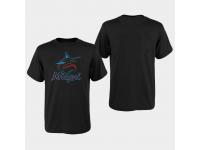 Youth Miami Marlins Black Majestic 2019 Primary Logo T-Shirt