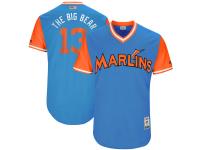 Youth Miami Marlins Marcell Ozuna The Big Bear Majestic Blue 2017 Players Weekend Jersey