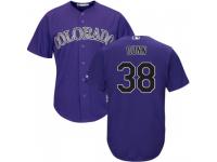 Youth Mike Dunn Colorado Rockies Purple Alternate Cool Base Jersey