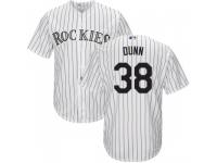 Youth Mike Dunn Colorado Rockies White Home Cool Base Jersey