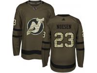 Youth New Jersey Devils #23 Stefan Noesen Adidas Green Authentic Salute To Service NHL Jersey