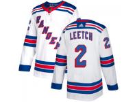 Youth New York Rangers adidas #2 Brian Leetch White Authentic Jersey