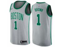 Youth Nike Boston Celtics #1 Walter Brown  Gray NBA Jersey - City Edition