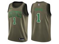 Youth Nike Boston Celtics #1 Walter Brown Swingman Green Salute to Service NBA Jersey