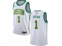 Youth Nike Boston Celtics #1 Walter Brown  White NBA Jersey - City Edition