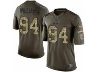 Youth Nike Buffalo Bills #94 Mario Williams Limited Green Salute to Service NFL Jersey