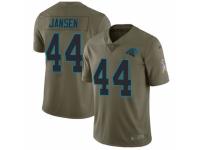 Youth Nike Carolina Panthers #44 J.J. Jansen Limited Olive 2017 Salute to Service NFL Jersey